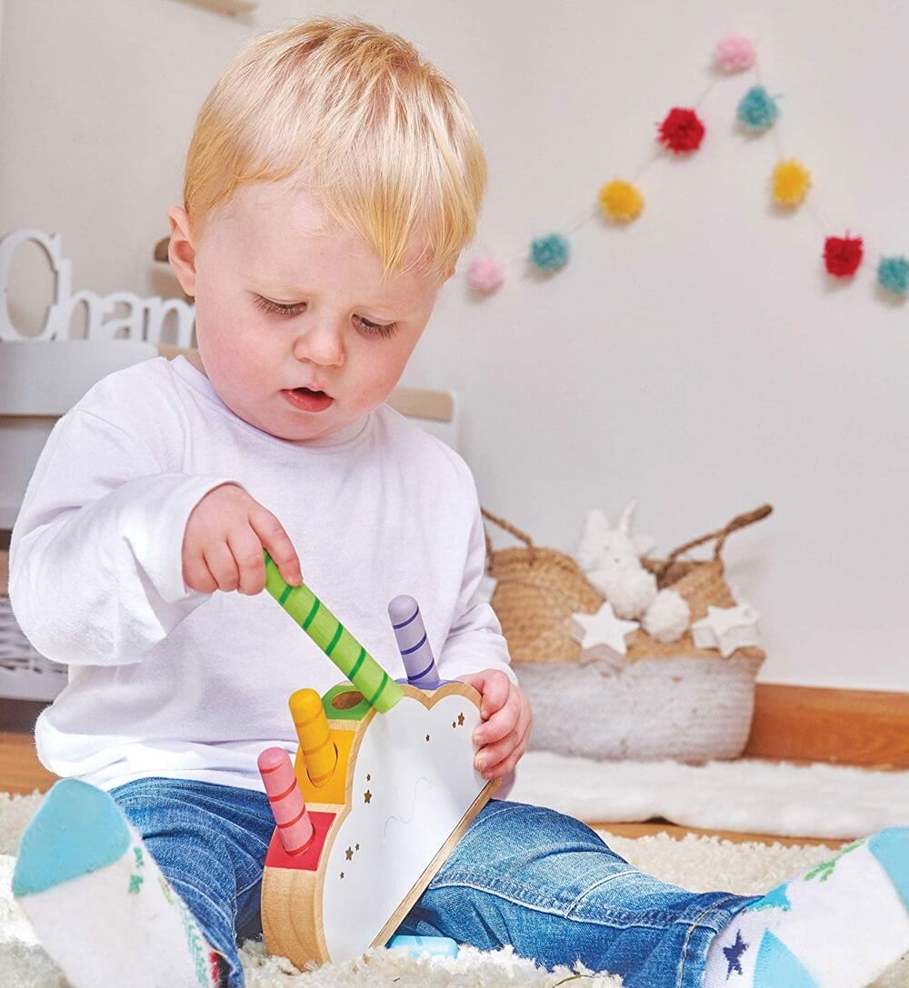 Nuage arc - en - ciel pop - up Petilou - Jouets d'éveil - Boutique LeoLudo - Le Toy Van