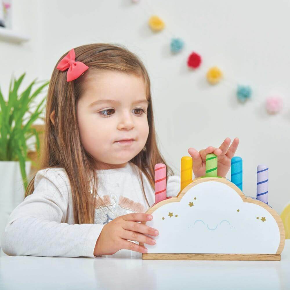 Nuage arc - en - ciel pop - up Petilou - Jouets d'éveil - Boutique LeoLudo - Le Toy Van