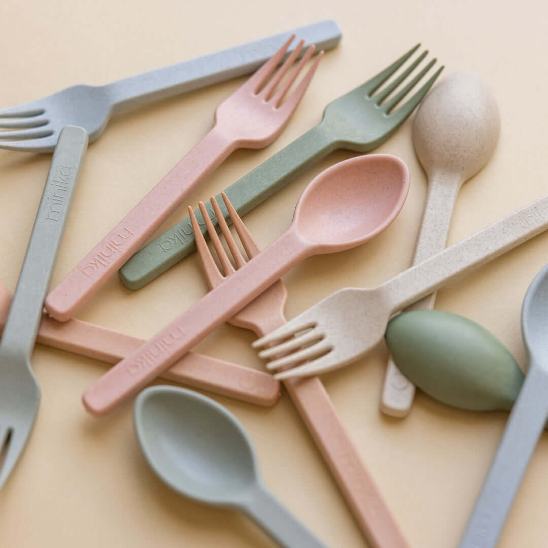 Paire d'ustensiles en paille de blé - Alimentation & repas - Boutique LeoLudo - Minika
