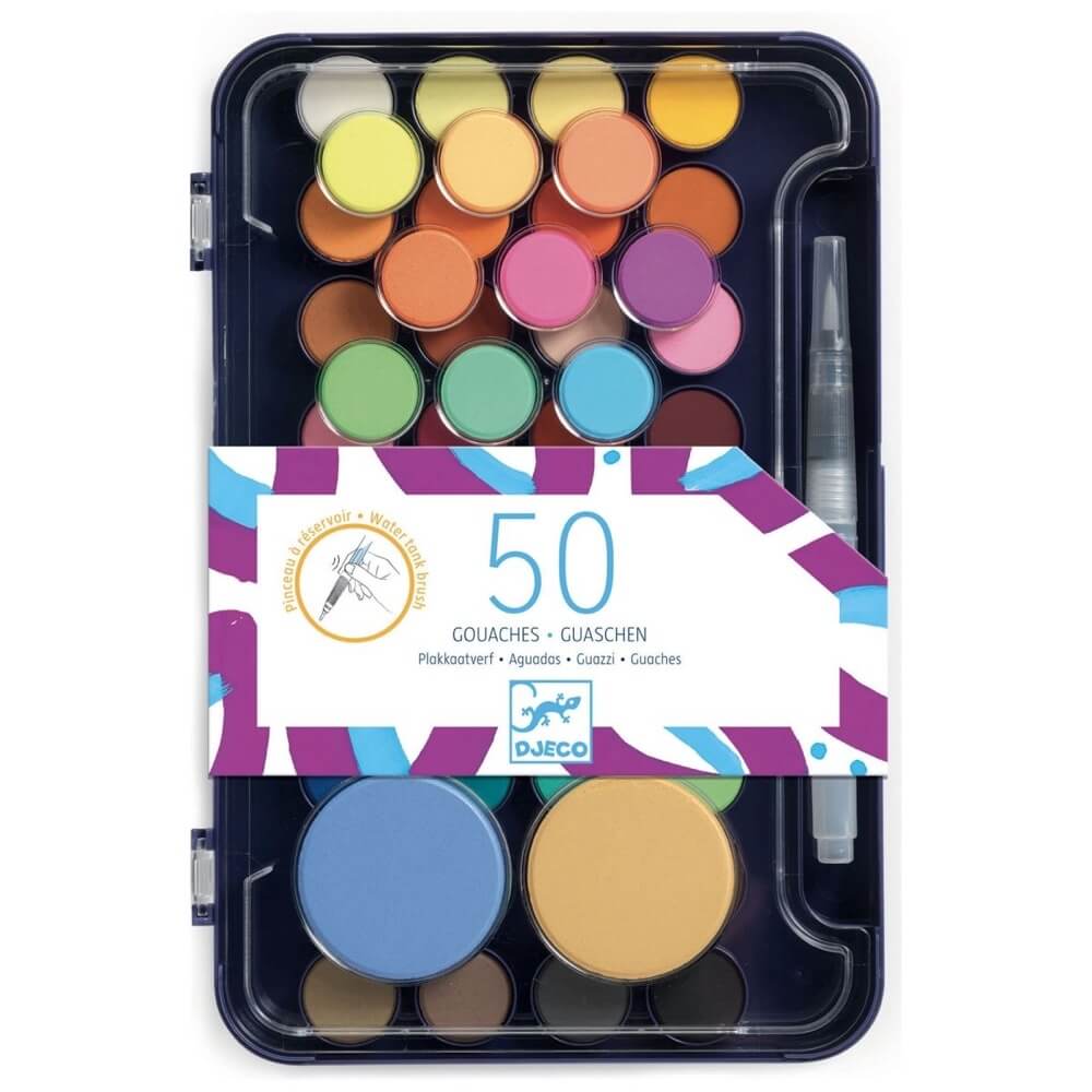 Palette d'artiste 50 pastilles de gouache - Art & bricolage - Boutique LeoLudo - Djeco