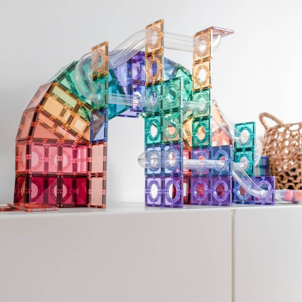 Parcours de balle Pastel Connetix (106 pcs) - Jeux de construction - Boutique LeoLudo - Connetix