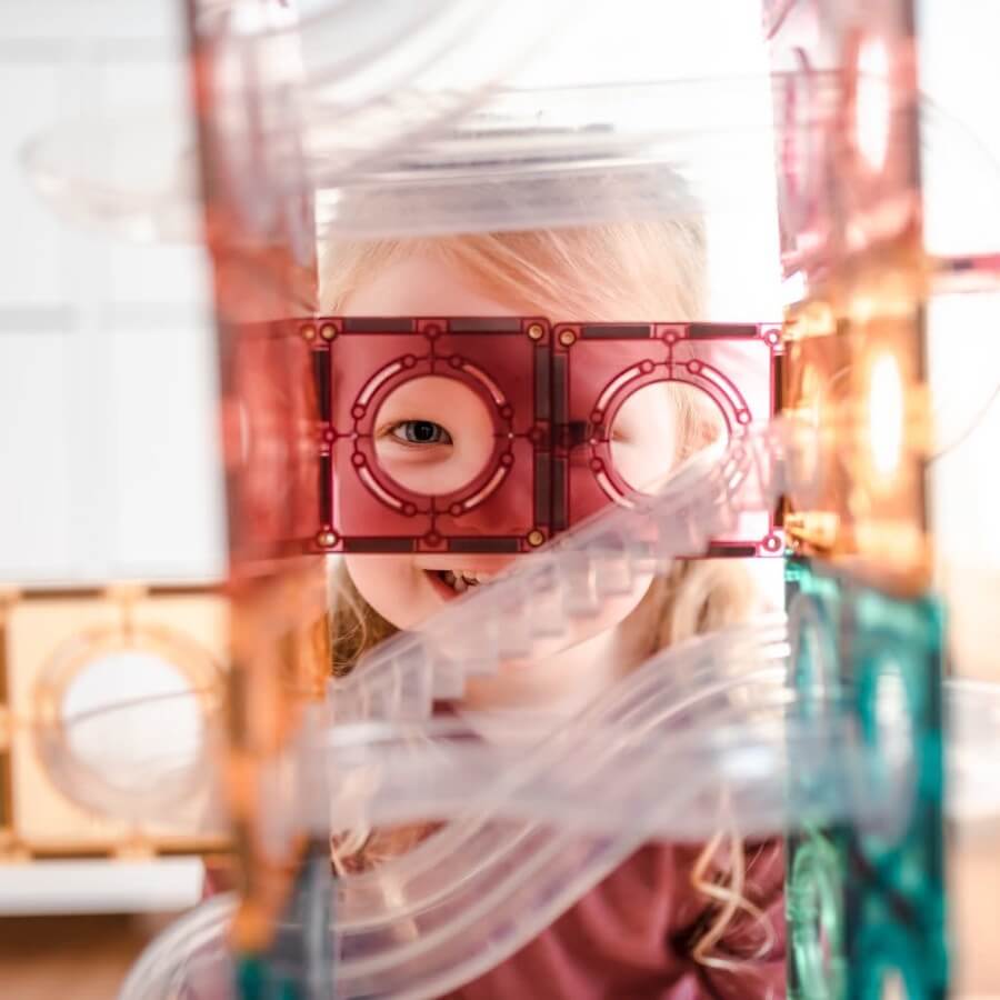 Parcours de balle Pastel Connetix (106 pcs) - Jeux de construction - Boutique LeoLudo - Connetix