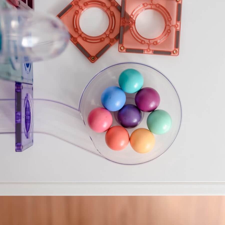 Parcours de balle Pastel Connetix (106 pcs) - Jeux de construction - Boutique LeoLudo - Connetix