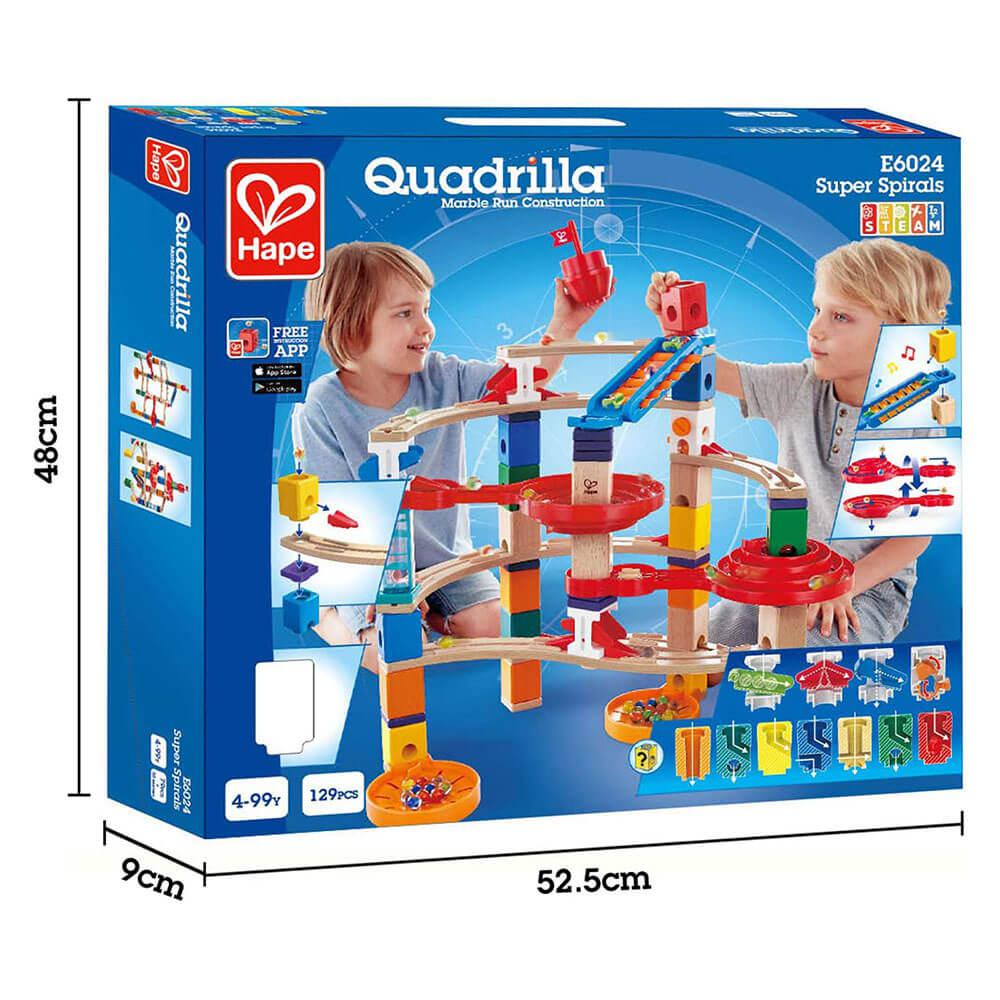 Parcours de billes Super spirales Quadrilla (129 pcs) - Jeux de construction - Boutique LeoLudo - Hape