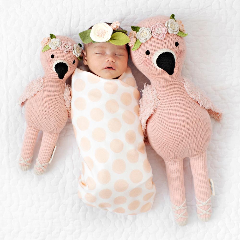Peluche - Pénélope le flamand rose - Peluches - Boutique LeoLudo - cuddle + kind