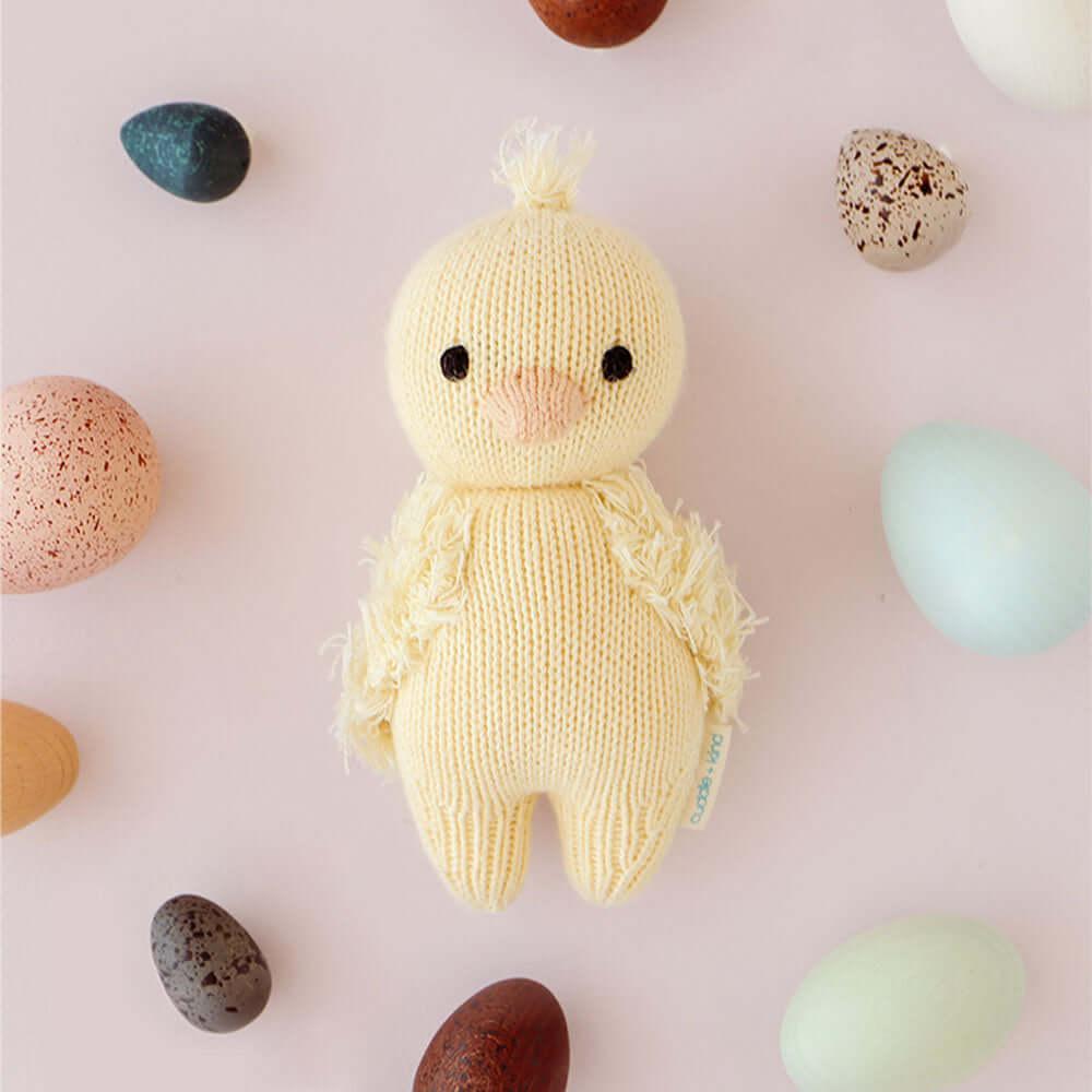 Peluche tricotée à la main - Bébé canard-cuddle + kind-Boutique LeoLudo