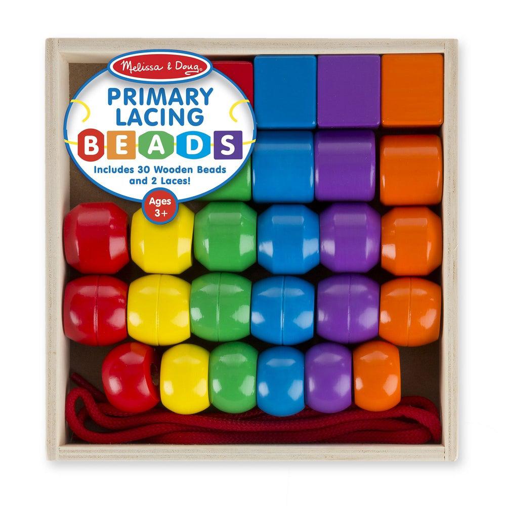 Perles en bois à enfiler - Jeux de motricité fine - Boutique LeoLudo - Melissa & Doug
