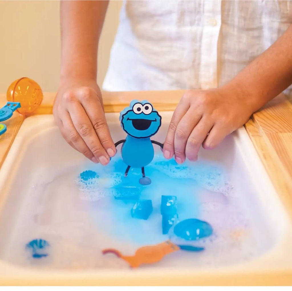 Personnage + cubes lumineux pour le bain Sesame Street - Cookie Monster-Glo Pals-Boutique LeoLudo