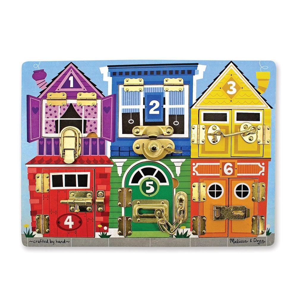 Planche avec portes à serrure-Jeu de motricité fine-Melissa & Doug-Boutique LeoLudo