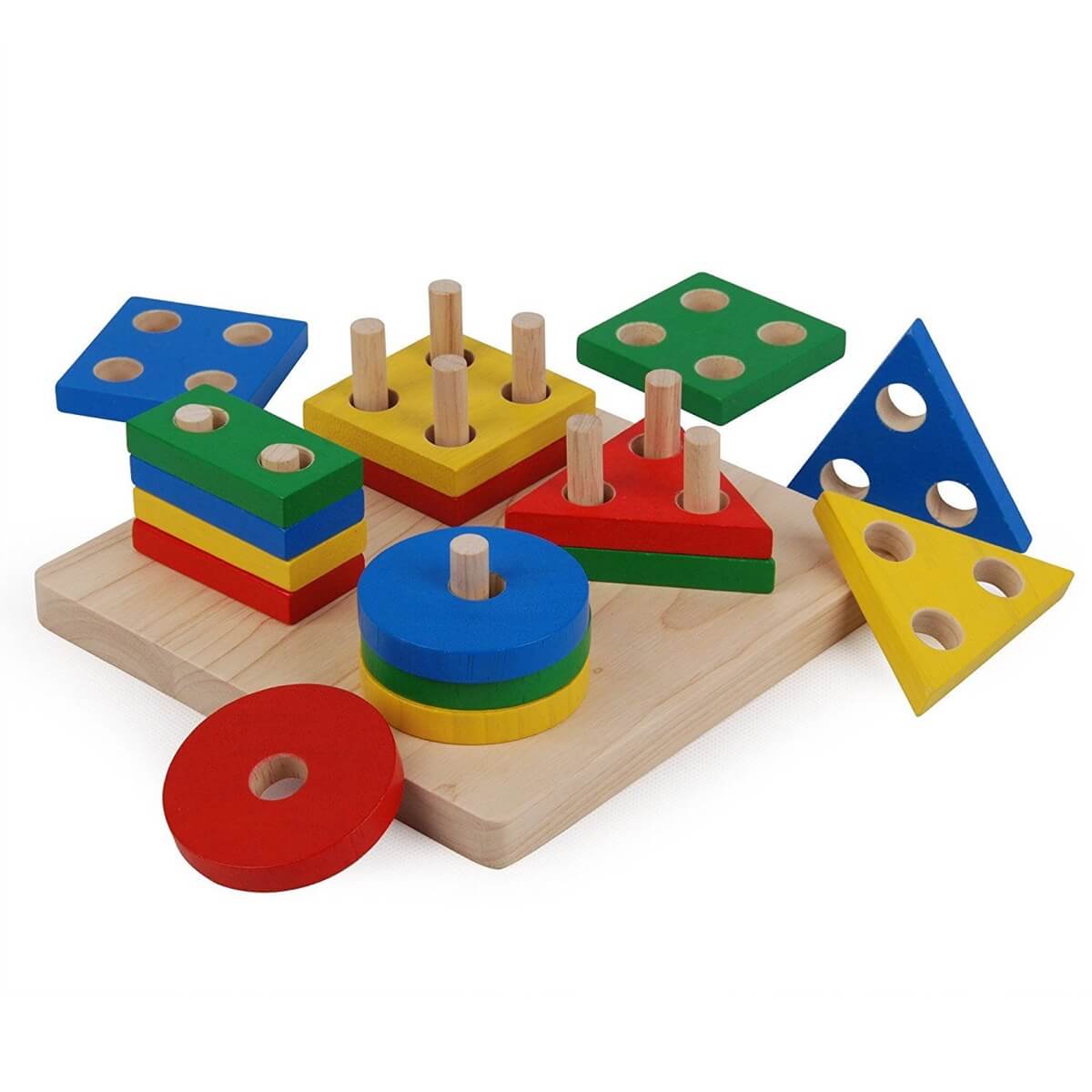 Plateau de tri géométrique - Jouets à trier & empiler - Boutique LeoLudo - Plan Toys