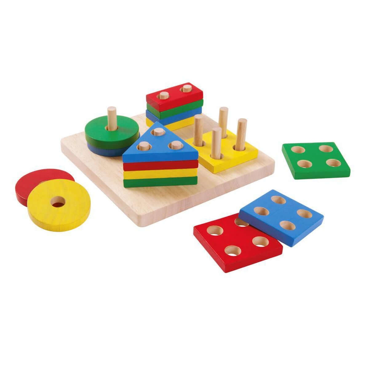 Plateau de tri géométrique - Jouets à trier & empiler - Boutique LeoLudo - Plan Toys