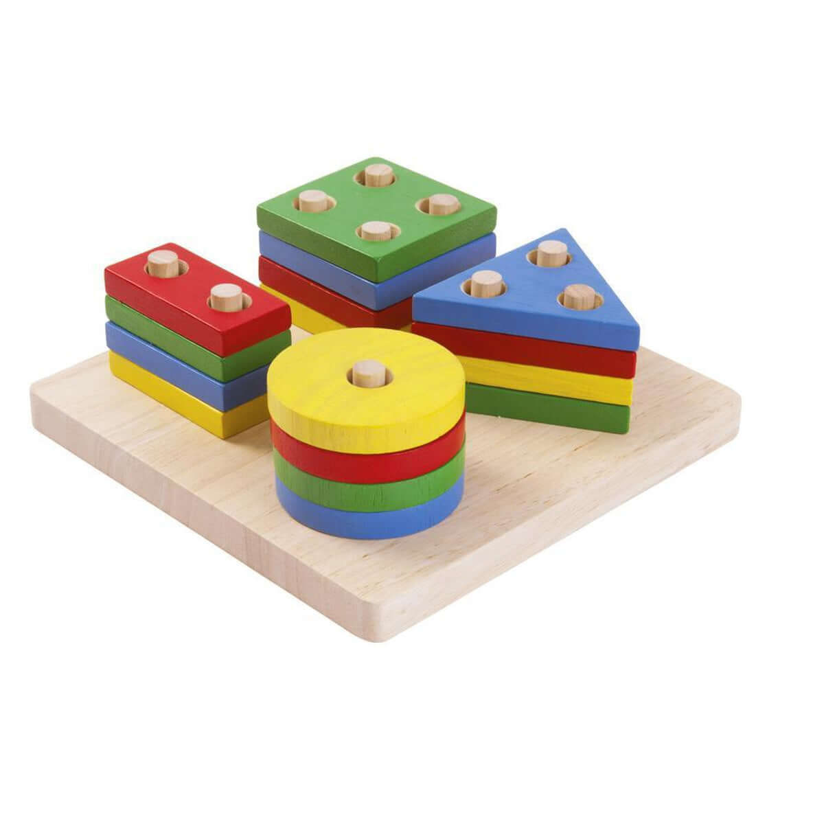 Plateau de tri géométrique - Jouets à trier & empiler - Boutique LeoLudo - Plan Toys