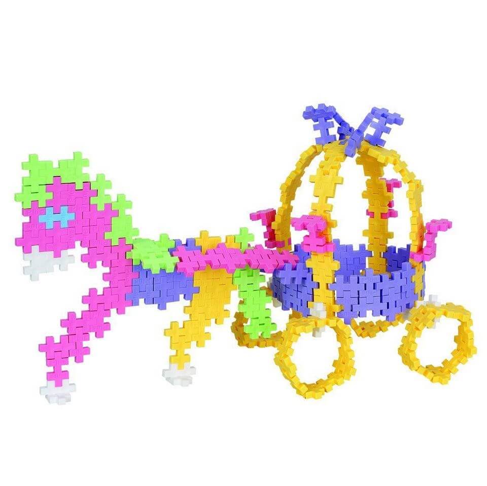 Plus - Plus Mini Basic 220 pièces - Licorne et carosse - Jeux de construction - Boutique LeoLudo - Plus - Plus