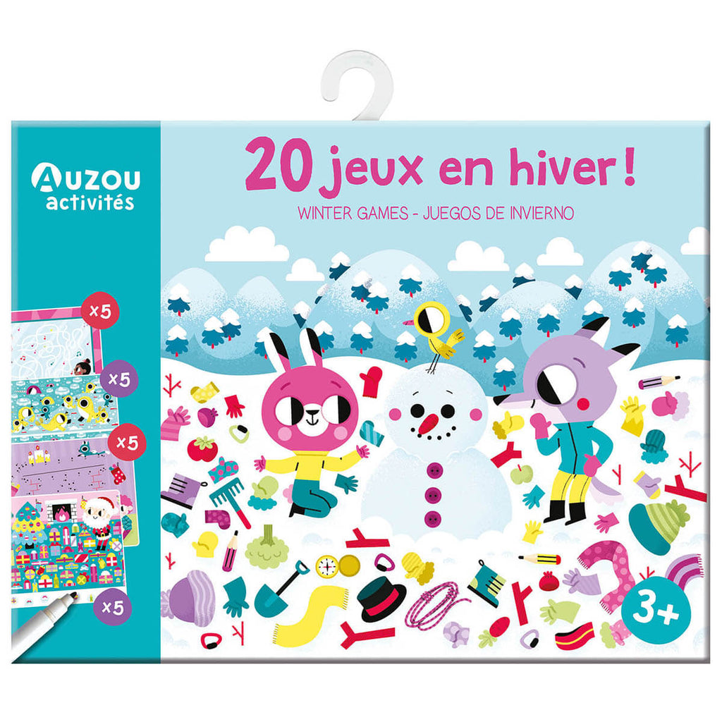 Pochette 20 jeux en hiver-Auzou-Boutique LeoLudo