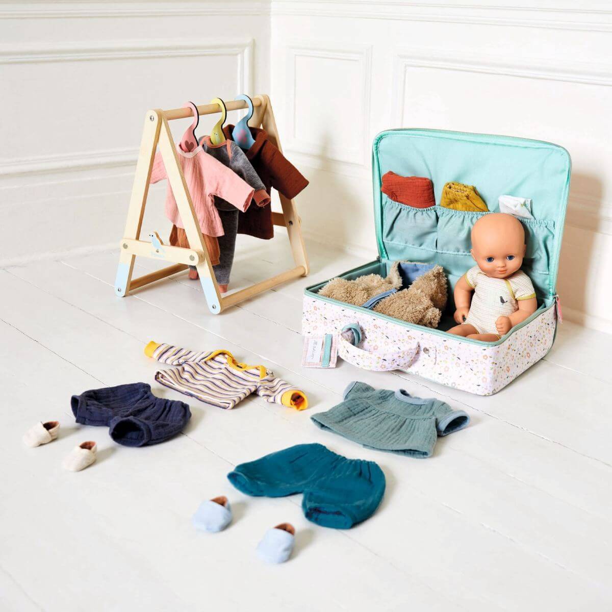 20pcs vêtements de poupée cintre créatif mini-poupée éducative cintre pour  poupées 