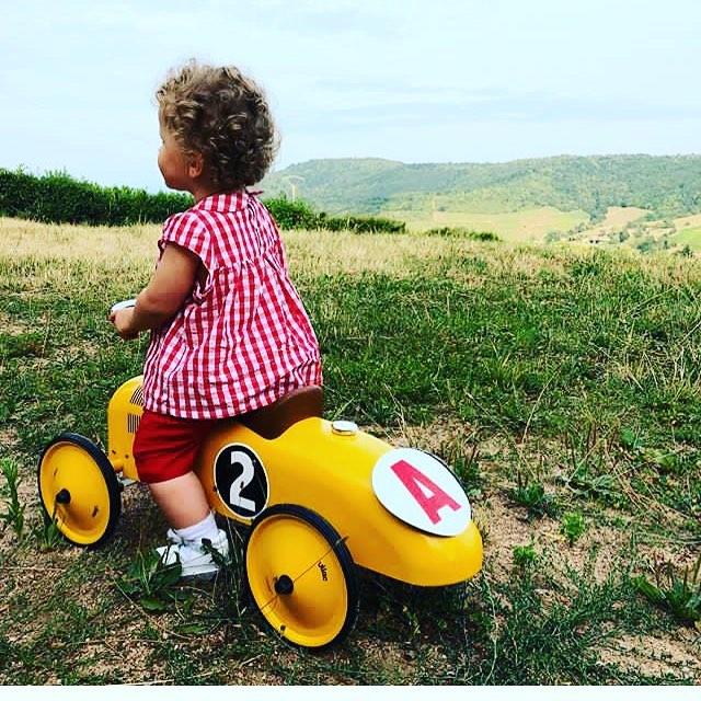 Porteur voiture vintage - Blanc crème - Porteurs - Boutique LeoLudo - Vilac