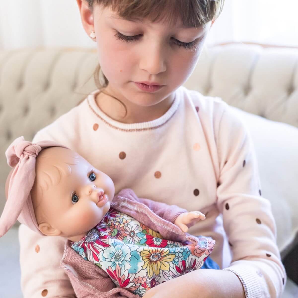 Poupée bébé Gordis en pyjama - Rose - Poupées - Boutique LeoLudo - Paola Reina