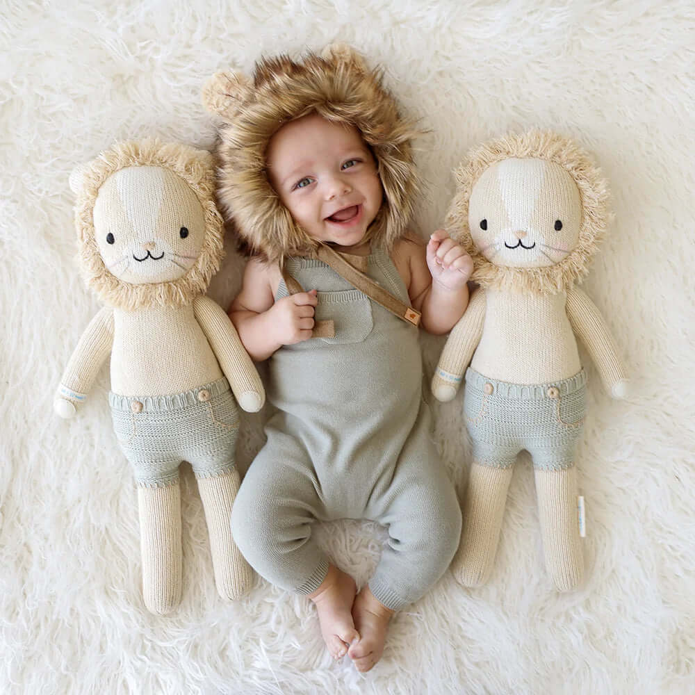Poupée tricotée Sawyer le lion-cuddle + kind-Boutique LeoLudo