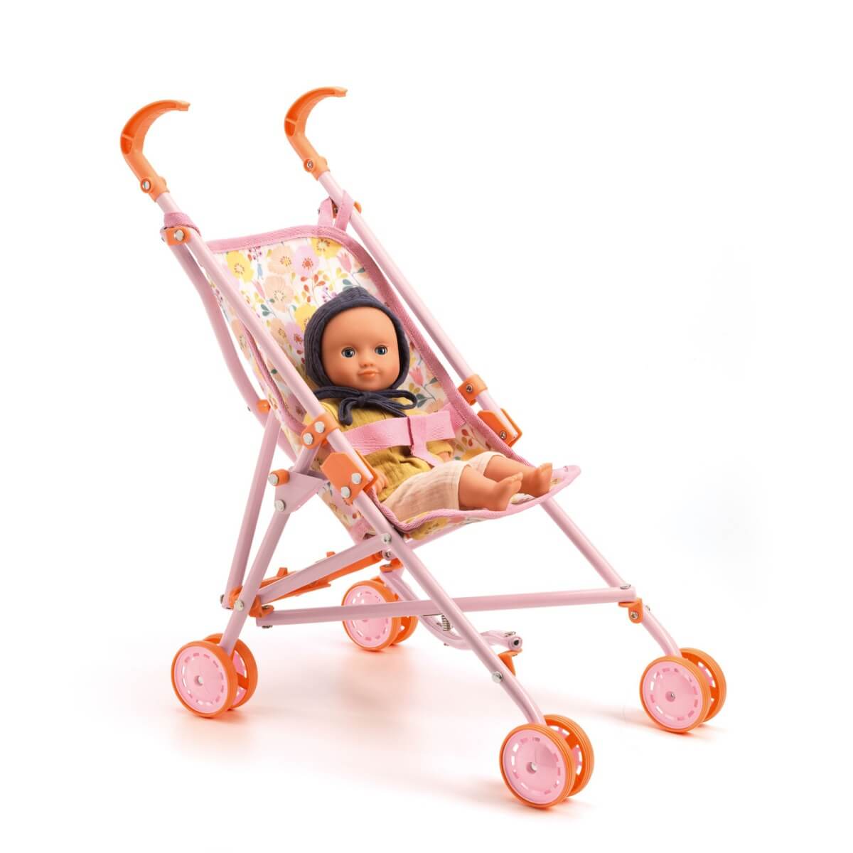 Poussette Flowers Pomea pour poupée (54 cm) - Accessoires poupée - Boutique LeoLudo - Djeco