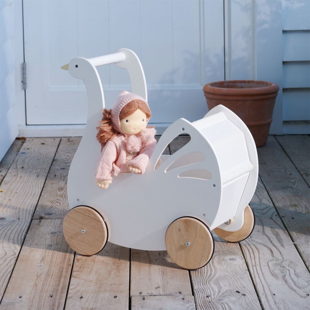 Poussette Sweet Swan pour poupée - Jouets d'imitation - Boutique LeoLudo - Tender Leaf Toys
