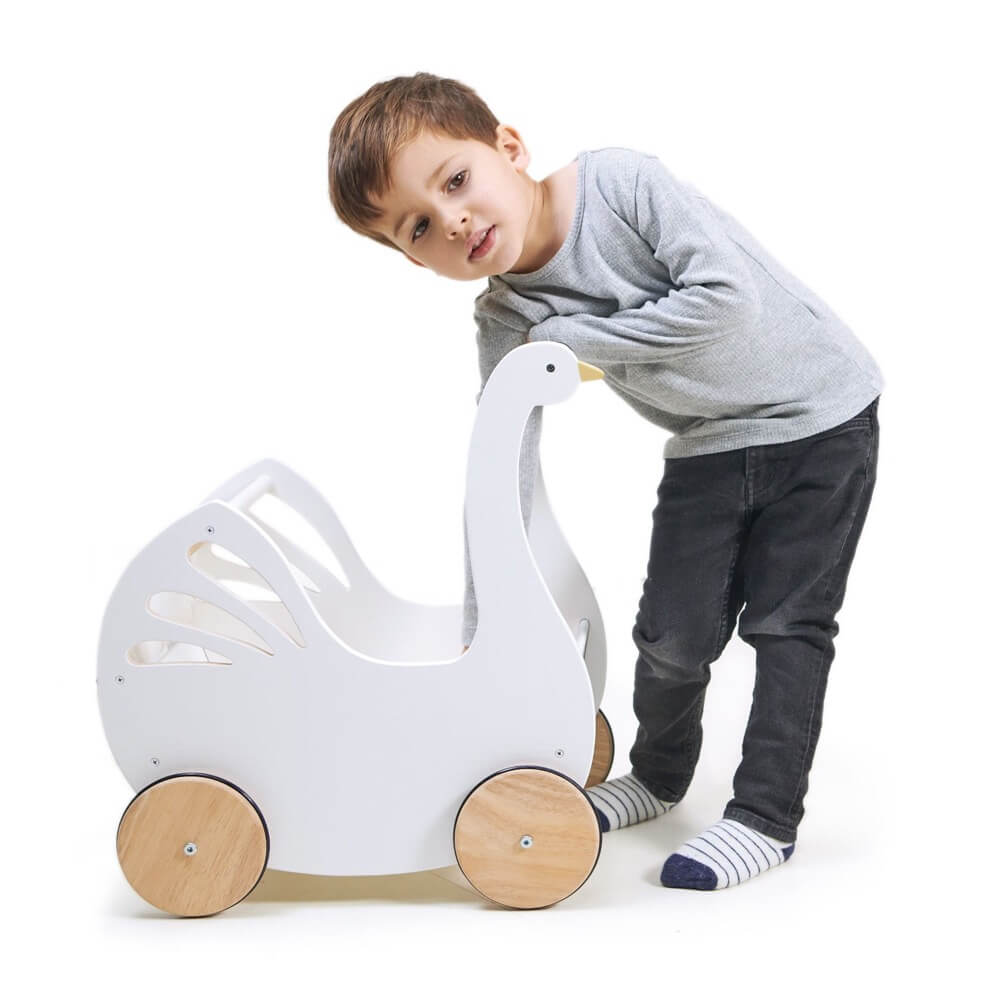 Poussette Sweet Swan pour poupée - Jouets d'imitation - Boutique LeoLudo - Tender Leaf Toys