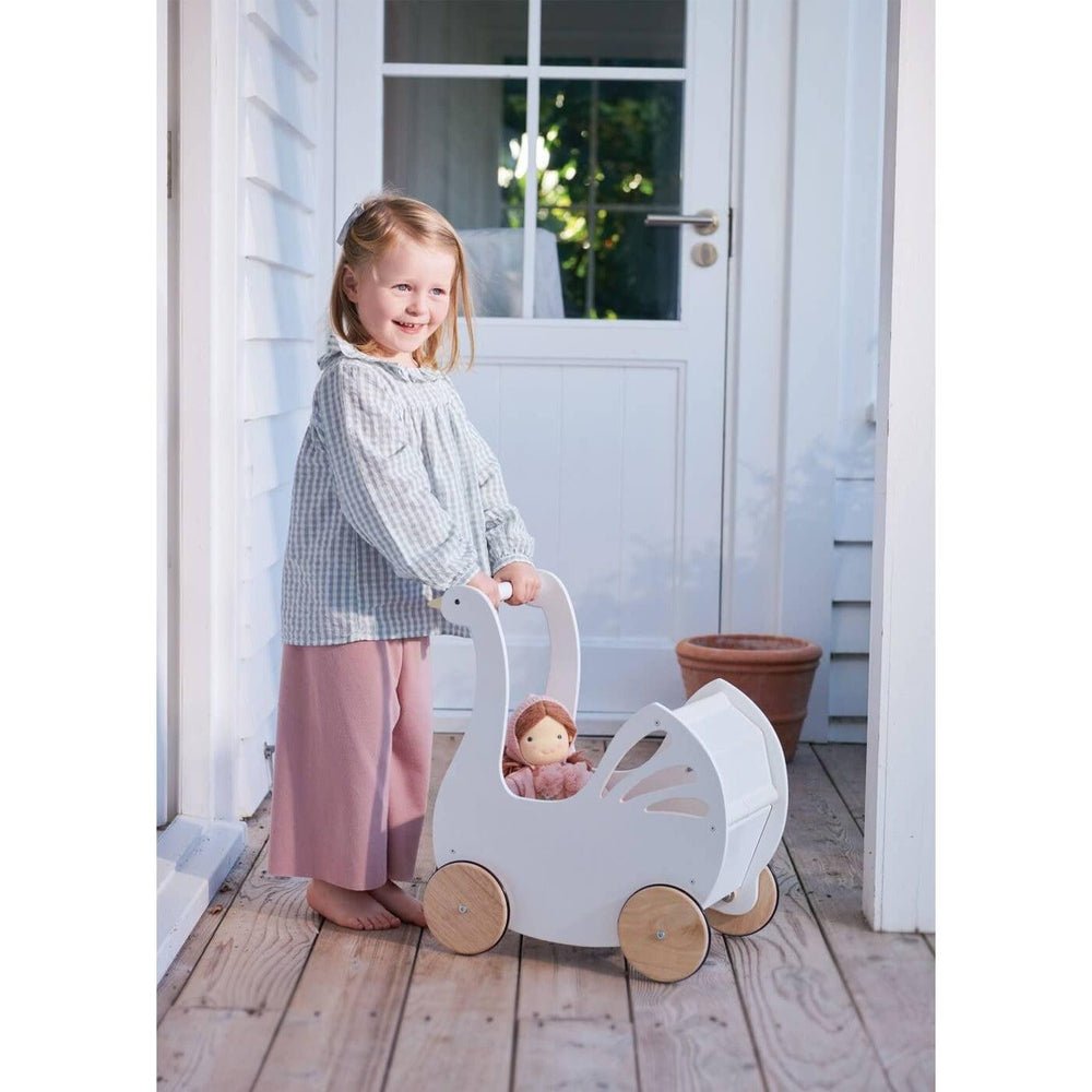 Poussette Sweet Swan pour poupée - Jouets d'imitation - Boutique LeoLudo - Tender Leaf Toys