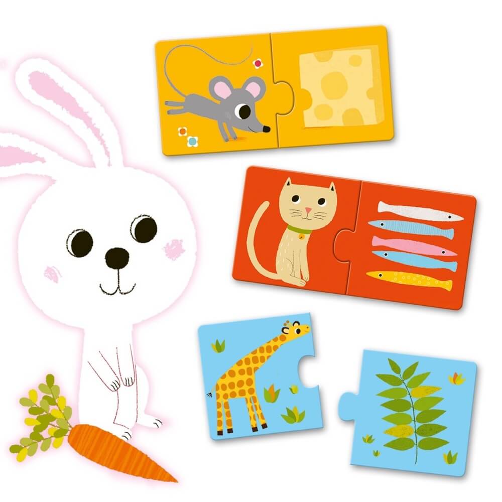 Puzzle duo - À table! (10 x 2 pcs) - Casse - têtes - Boutique LeoLudo - Djeco