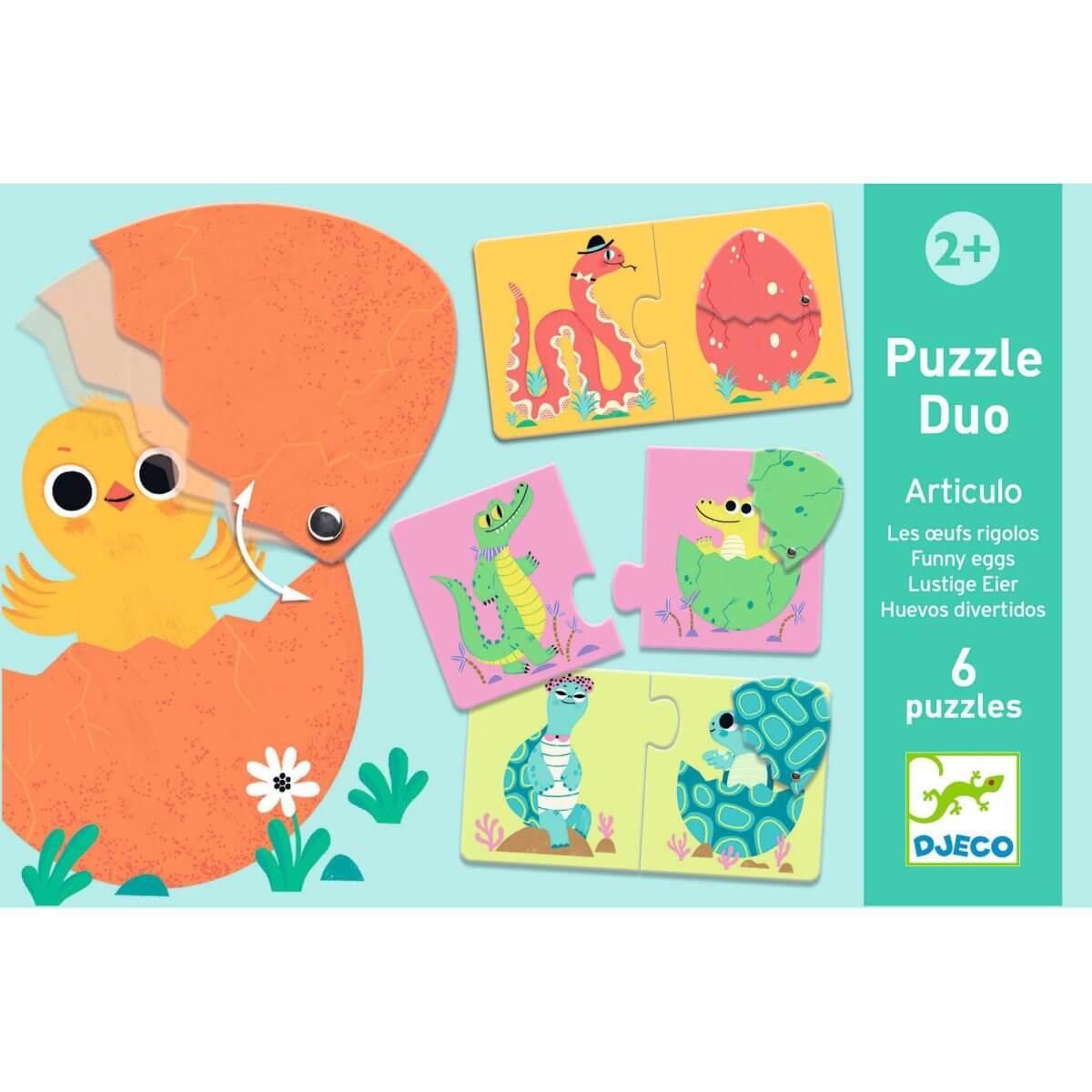 Puzzle duo Articulo - Les oeufs rigolos - Casse - têtes - Boutique LeoLudo - Djeco