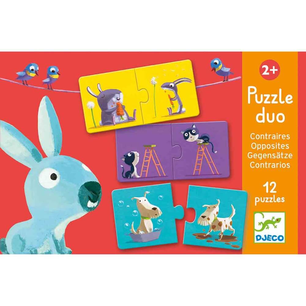 Puzzle duo - Contraires - Casse - têtes - Boutique LeoLudo - Djeco