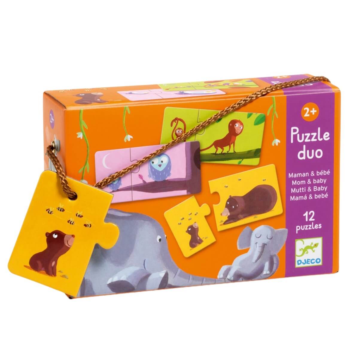 Puzzle duo - Mamans et bébés animaux - Casse - têtes - Boutique LeoLudo - Djeco