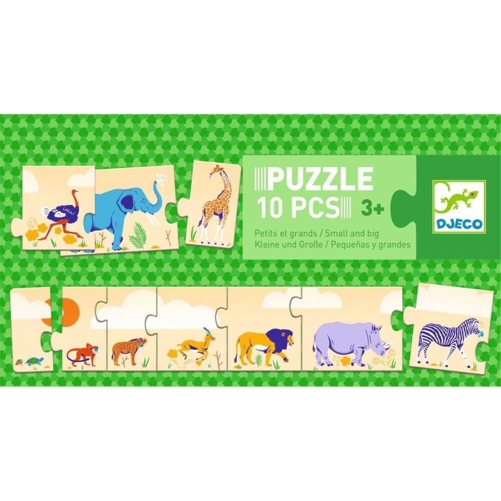 Janod - Puzzle tactile - Premiers Animaux (4 pcs) - Le Petit Zèbre