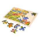 Puzzle en bois à encastrer - Dinosaures (24 pcs) - Casse - têtes - Boutique LeoLudo - Melissa & Doug