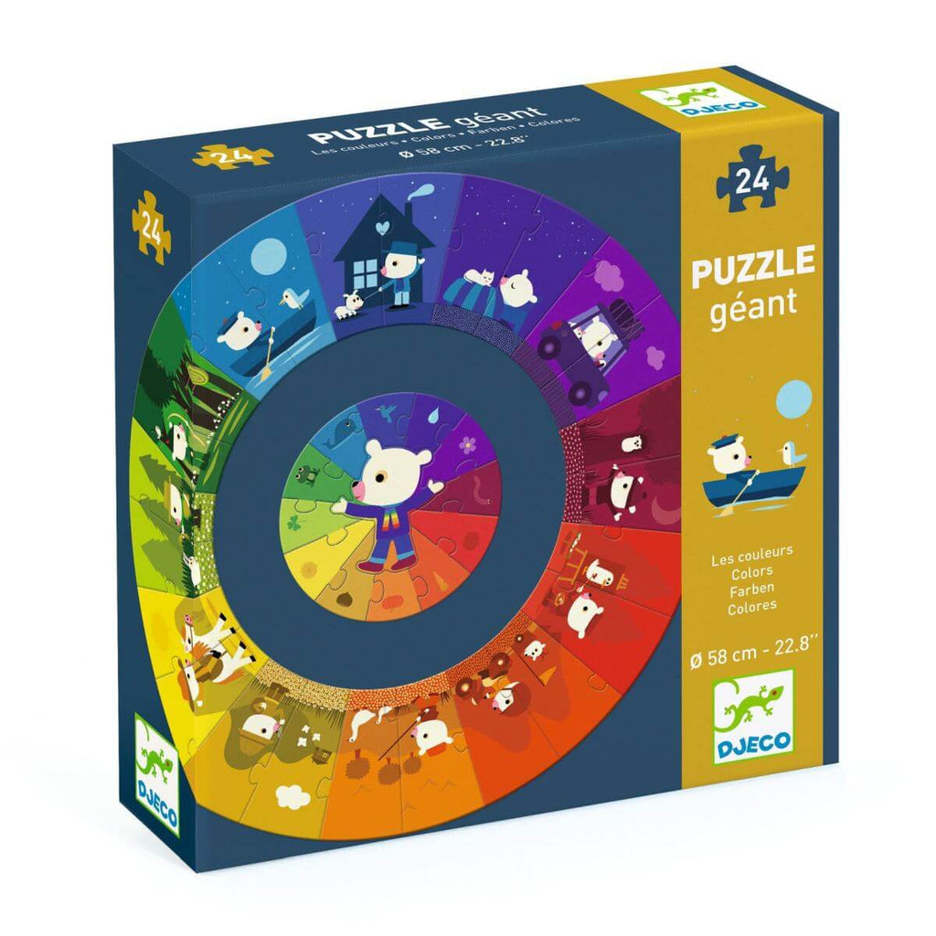 Puzzle géant - Les couleurs (24 pcs)-Djeco-Boutique LeoLudo