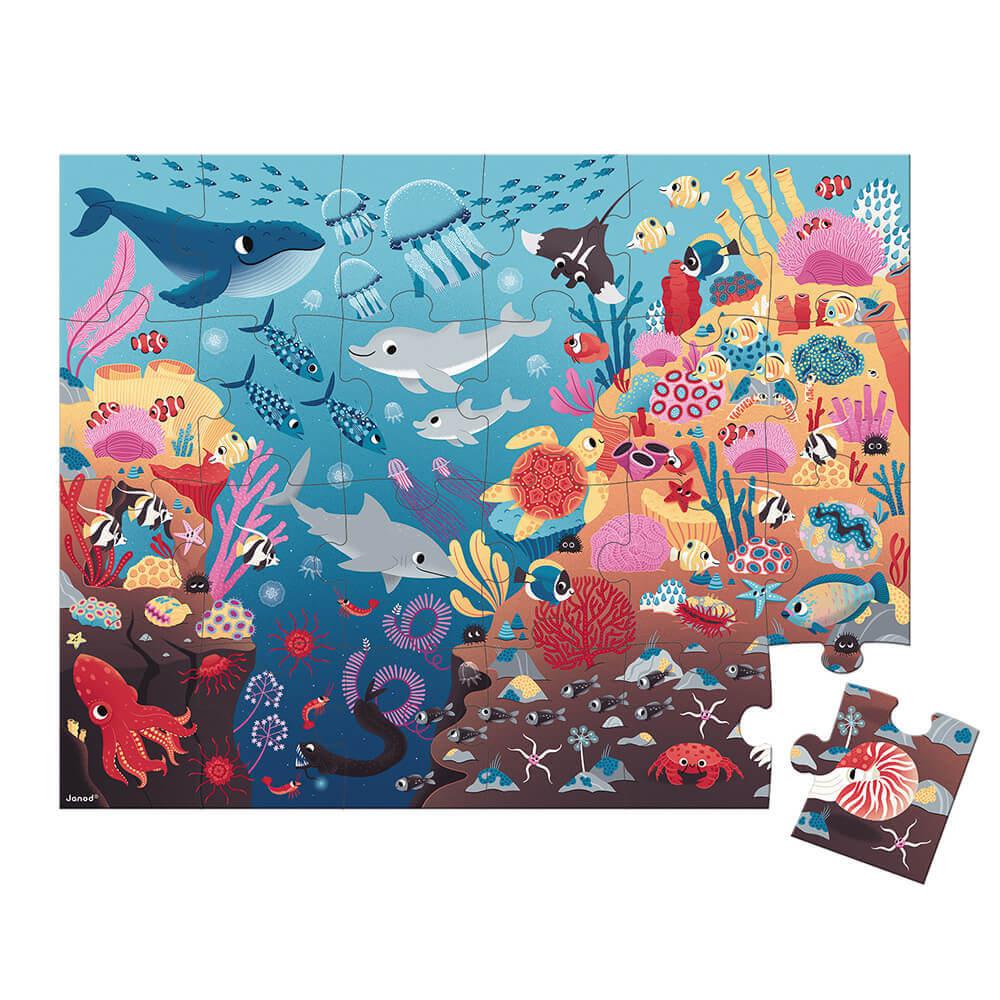Puzzle magique - L'océan (24 pcs) - Casse - têtes - Boutique LeoLudo - Janod