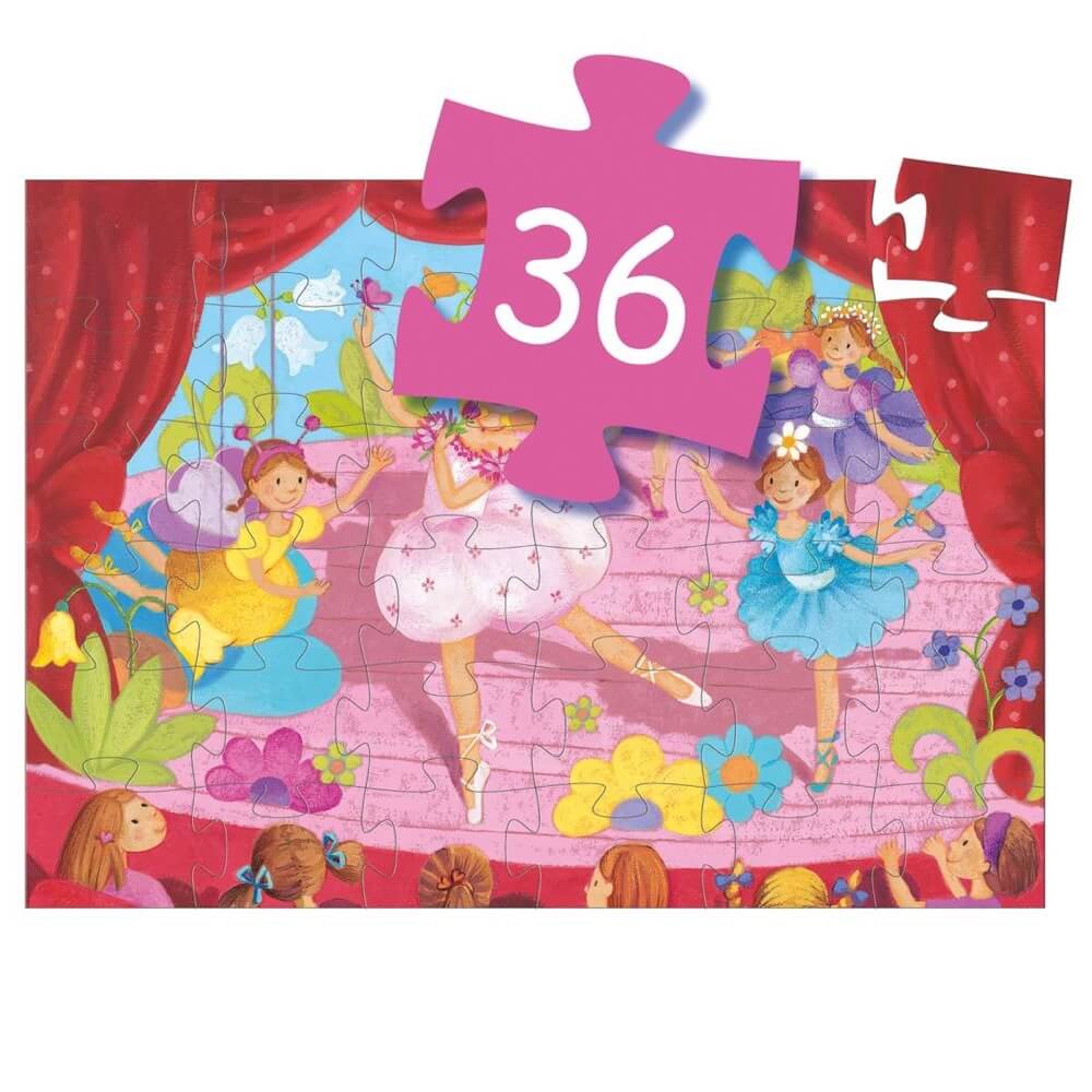 Puzzle silhouette - Ballerine (36 pcs)-Djeco-Boutique LeoLudo