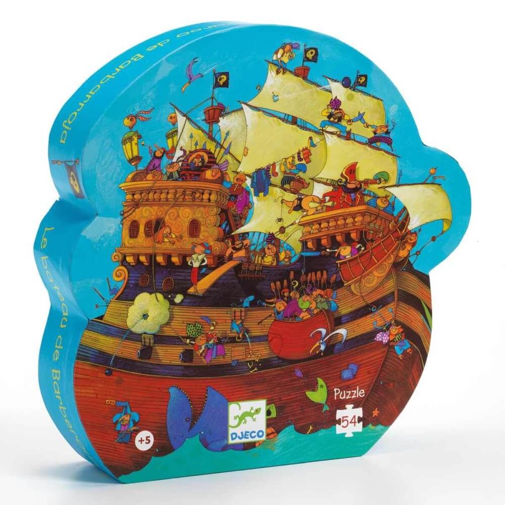 Puzzle silhouette - Bateau du pirate Barberousse (54 pcs) - Casse - têtes - Boutique LeoLudo - Djeco