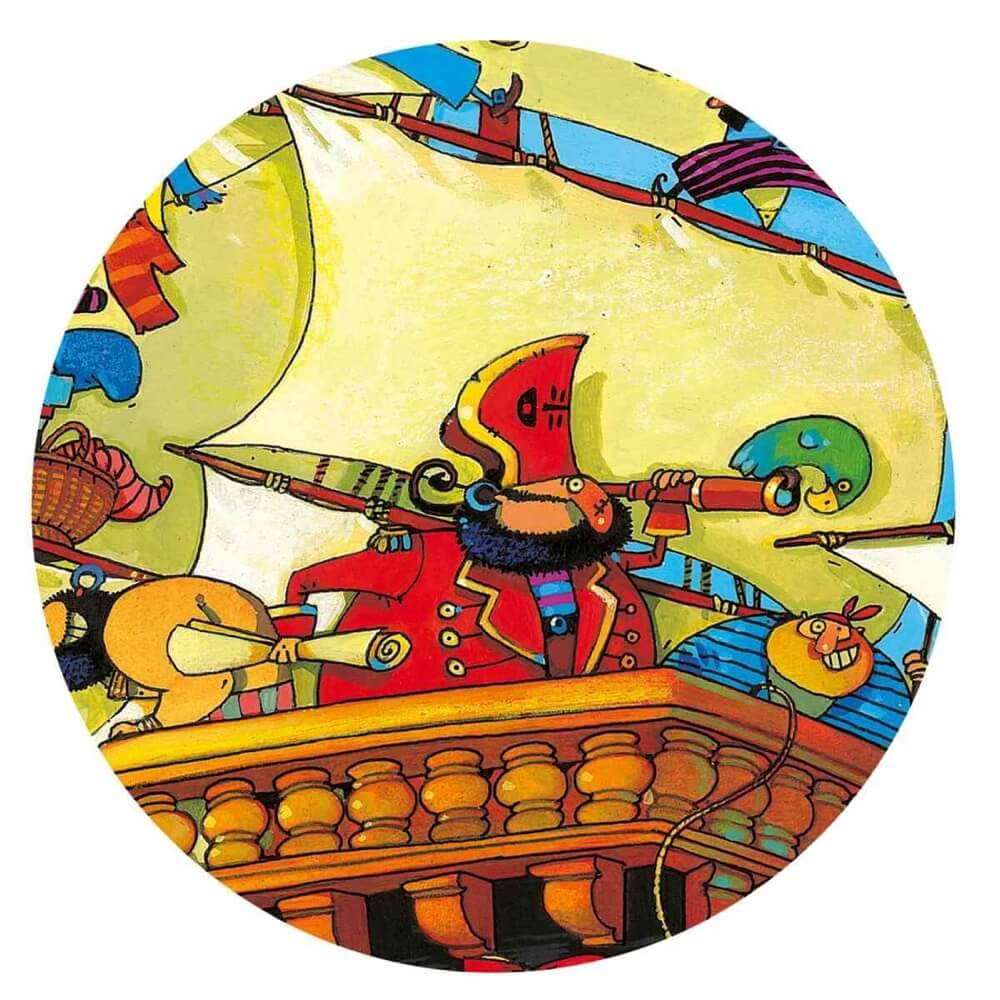 Puzzle silhouette - Bateau du pirate Barberousse (54 pcs) - Casse - têtes - Boutique LeoLudo - Djeco