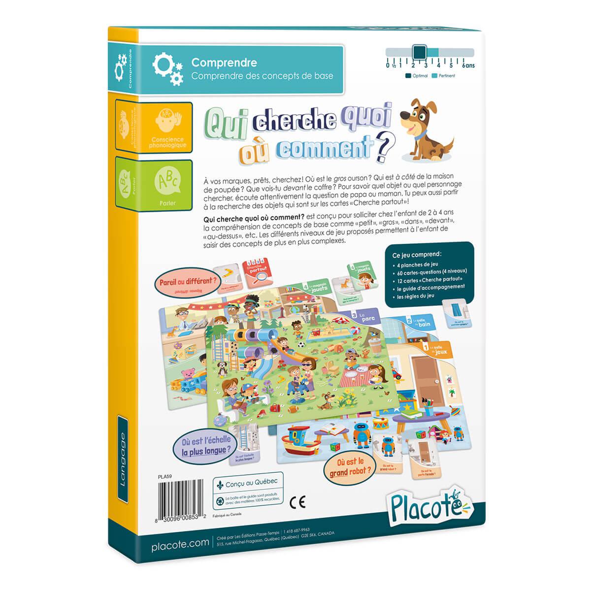 Qui cherche quoi où comment? - Jeux de société - Boutique LeoLudo - Placote