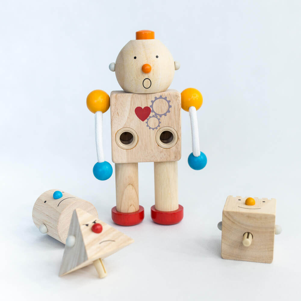 Robot multi-têtes à assembler-Plan Toys-Boutique LeoLudo