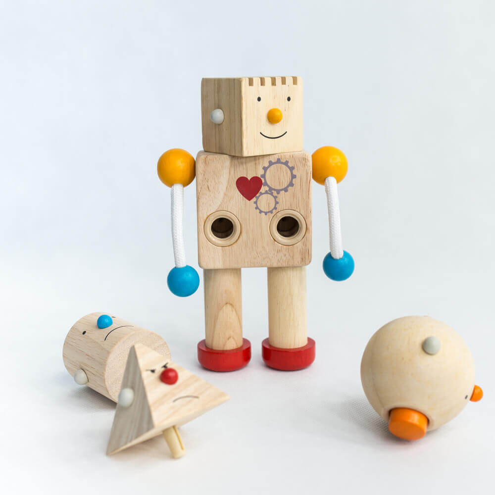 Robot multi-têtes à assembler-Plan Toys-Boutique LeoLudo