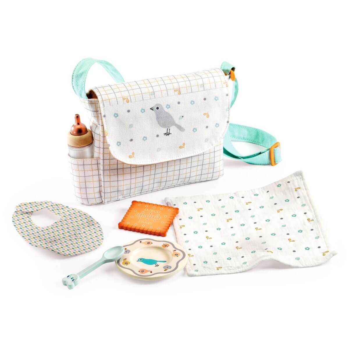Sac d'accessoires pour l'heure du repas de poupée Pomea - Accessoires poupée - Boutique LeoLudo - Djeco