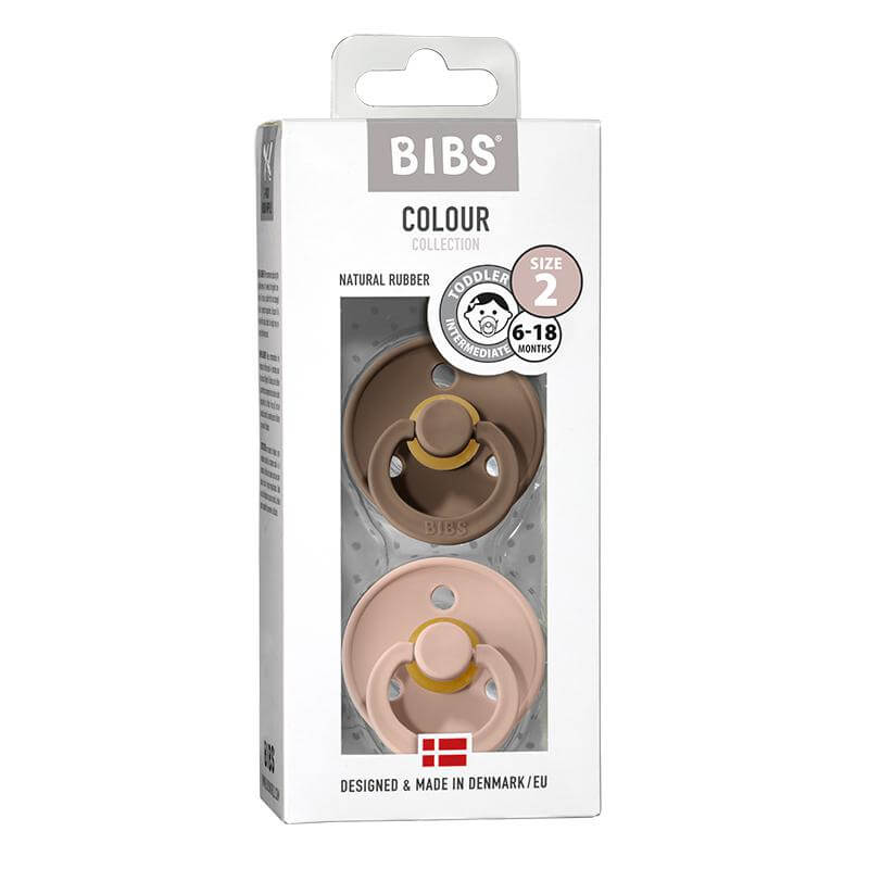 Suces BIBS Colour en latex - Blush/Dark oak (paquet de 2)-BIBS-Boutique LeoLudo