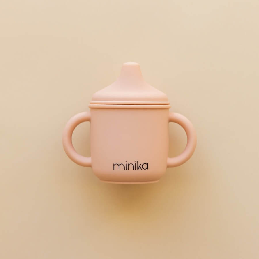 Tasse à bec en silicone - Blush-Accessoires repas-Minika-Boutique LeoLudo