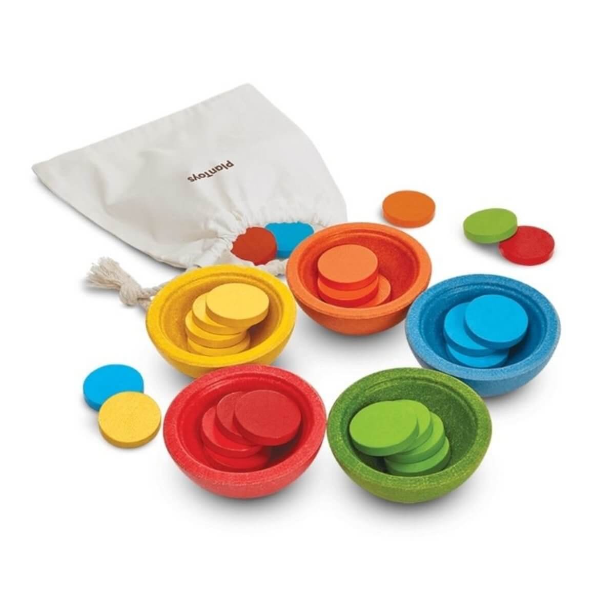 Tasses et jetons à compter et trier - Jouets à trier & empiler - Boutique LeoLudo - Plan Toys