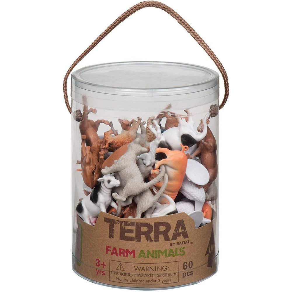 TERRA - Les animaux de la ferme miniatures (en tube)-Battat-Boutique LeoLudo
