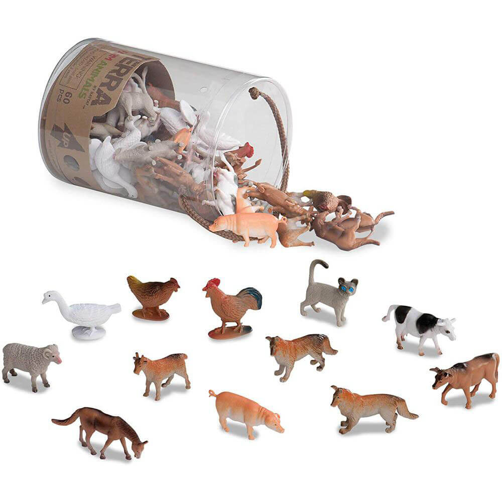 TERRA - Les animaux de la ferme miniatures (en tube) – Boutique LeoLudo