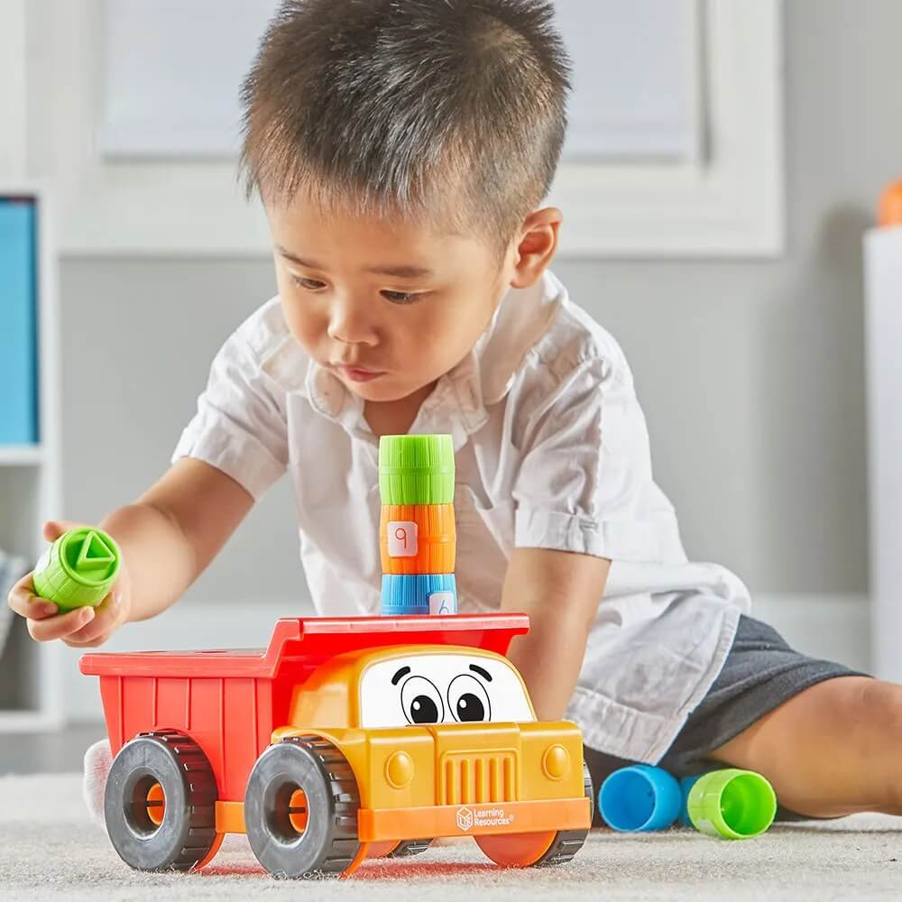 Tony le camion - benne empileur de chevilles - Jeux de construction - Boutique LeoLudo - Learning Resources