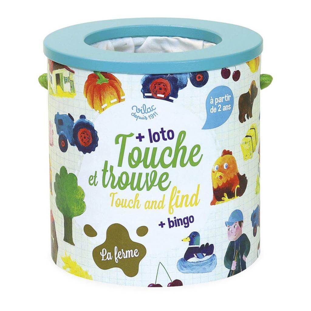 Touche et trouve loto - bingo - La ferme - Jeux de motricité fine - Boutique LeoLudo - Vilac