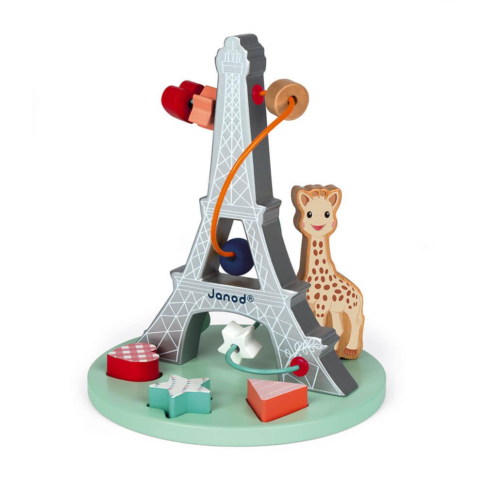 Tour Eiffel d'enfilage Sophie la girafe-Janod-Boutique LeoLudo