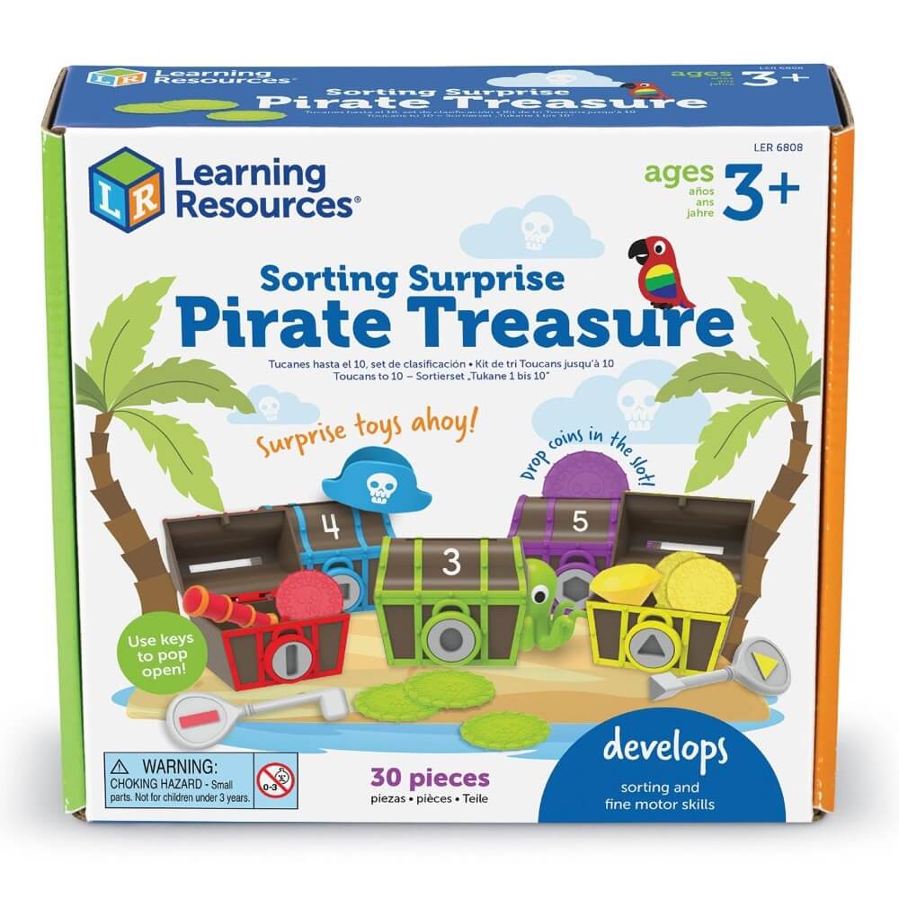 Triage du trésor surprise du pirate - Jouets à trier & empiler - Boutique LeoLudo - Learning Resources